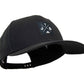 Baseball-Cap von Jumping Bird in Schwarz mit sportivem Frontpatch und seitlichem Logostick