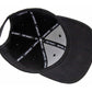 Baseball-Cap von Jumping Bird in Schwarz mit sportivem Frontpatch und seitlichem Logostick