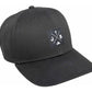 Baseball-Cap von Jumping Bird in Schwarz mit sportivem Frontpatch und seitlichem Logostick
