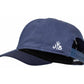 Baseball-Cap von Jumping Bird in Dunkelblau mit sportivem Frontpatch und seitlichem Logostick