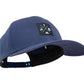 Baseball-Cap von Jumping Bird in Dunkelblau mit sportivem Frontpatch und seitlichem Logostick