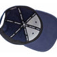 Baseball-Cap von Jumping Bird in Dunkelblau mit sportivem Frontpatch und seitlichem Logostick