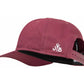 Baseball-Cap von Jumping Bird in Bordeaux mit sportivem Frontpatch und seitlichem Logostick
