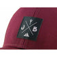 Baseball-Cap von Jumping Bird in Bordeaux mit sportivem Frontpatch und seitlichem Logostick