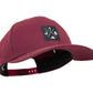 Baseball-Cap von Jumping Bird in Bordeaux mit sportivem Frontpatch und seitlichem Logostick