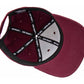 Baseball-Cap von Jumping Bird in Bordeaux mit sportivem Frontpatch und seitlichem Logostick