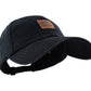 Dad Hat von Jumping Bird in Schwarz mit geprägtem Lederoptik-Patch vorn und weicher, unverstärkter Passform für hohen Tragekomfort