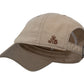 Dad Hat von Jumping Bird in Beige mit geprägtem Lederoptik-Patch vorn und weicher, unverstärkter Passform für hohen Tragekomfort