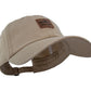 Dad Hat von Jumping Bird in Beige mit geprägtem Lederoptik-Patch vorn und weicher, unverstärkter Passform für hohen Tragekomfort