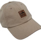 Dad Hat von Jumping Bird in Beige mit geprägtem Lederoptik-Patch vorn und weicher, unverstärkter Passform für hohen Tragekomfort