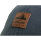 Dad Hat von Jumping Bird in Jeansblau mit geprägtem Lederoptik-Patch vorn und weicher, unverstärkter Passform für hohen Tragekomfort