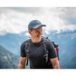 Dad Hat von Jumping Bird in Jeansblau mit geprägtem Lederoptik-Patch vorn und weicher, unverstärkter Passform für hohen Tragekomfort