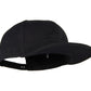 Snapback-Cap von Jumping Bird in Schwarz mit Ton-in-Ton-Stick vorn, Logostick seitlich und geradem Schirm