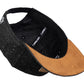 Snapback-Cap von Jumping Bird in Dunkelgrau meliert mit geprägtem Lederoptik-Patch vorn und seitlichem Logostick