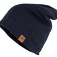 Beanie Strickmütze von Jumping Bird - Modell Golm in blau mit echter Merino-Wolle, Made in Germany