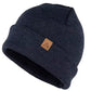 Beanie Strickmütze von Jumping Bird - Modell Golm in blau mit echter Merino-Wolle, Made in Germany