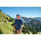 5-Panel-Cap von Jumping Bird in Navy-Beige mit sportivem Frontpatch und weicher, unverstärkter Passform für hohen Tragekomfort