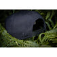 Snapback-Cap von Jumping Bird in Schwarz mit Ton-in-Ton-Stick vorn, Logostick seitlich und geradem Schirm